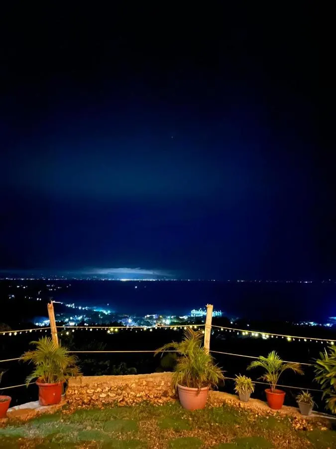 The coast lights at night